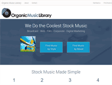 Tablet Screenshot of organicmusiclibrary.com